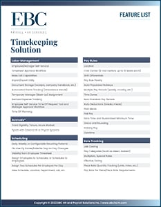 New York Timekeeping Solutions | EBC HCM